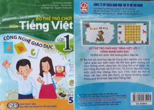 Bộ thẻ trò chơi môn Tiếng Việt lớp 1 Công nghệ giáo dục (mặt trước, mặt sau)